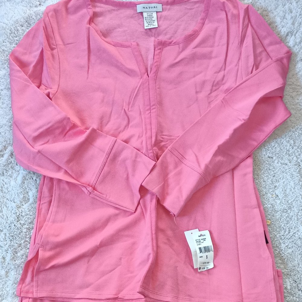 Natori Pink Top and pants sleepwear active wear set